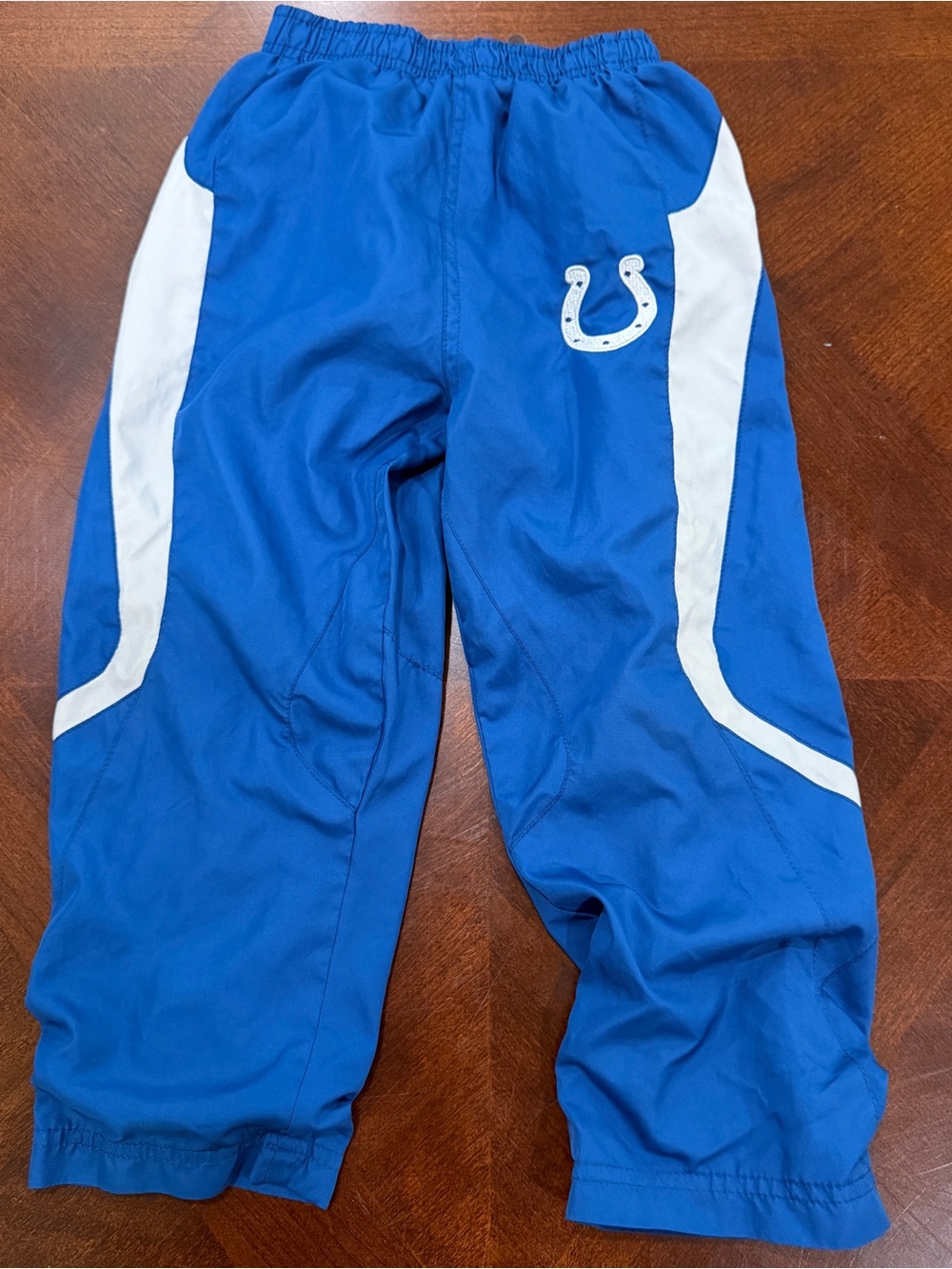 NFL Indianapolis Kids Blue Athletic Pants with White Side Stripes Sz 4T